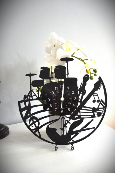 Melody clock rock, dizajnové hodiny z vinylovej lp, 