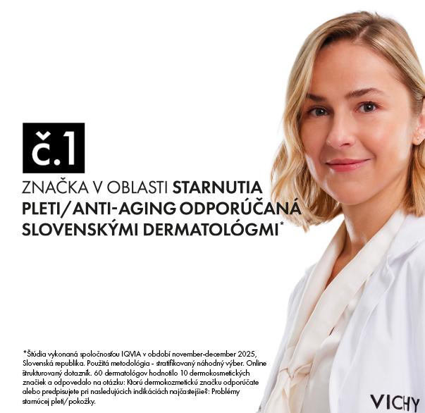 Vichy je č. 1 značka v oblasti starnutia pleti odporúčaná slovenskými dermatológmi Vichy je č. 1 značka v oblasti starnutia pleti odporúčaná slovenskými dermatológmi