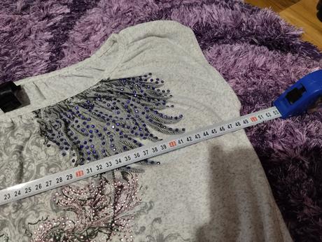 Zarga tričko s farebnými kamienkami, m