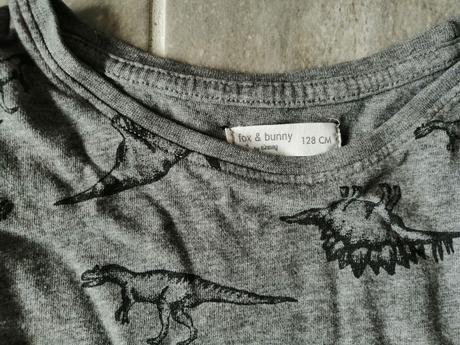 Dino tričko fox and bunny v122-128,6-7r.tmavo sivé, fox & bunny,122