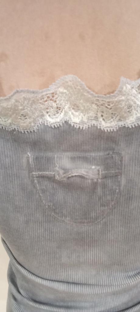 Tielko rebrovane s čipkou, m