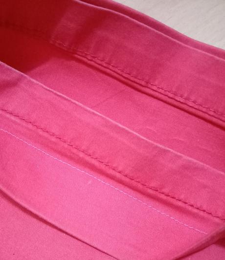 Červené riflové nohavice v. xl, 34