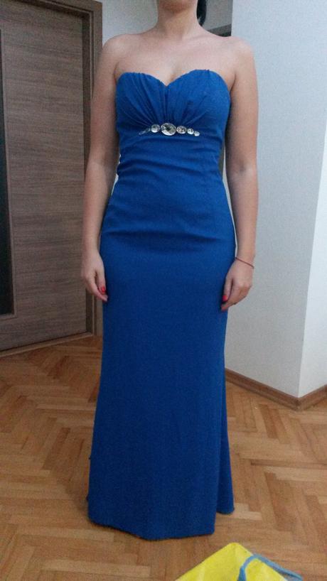 Šaty kráľovska modrá, s