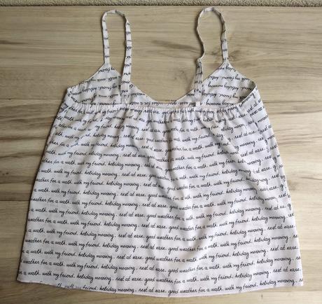 Pyžamová biela 2-dielna súprava s podtlačou viet, s