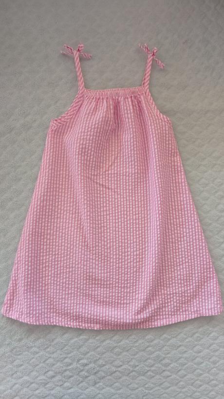 Letné šaty na ramienka s maslickami, nutmeg,104