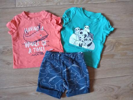 Letný komplet tričká a kraťasy c&a, c&a,68