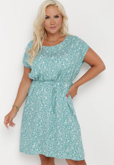 Letné tyrkysové šaty sára, xxl / xxxl