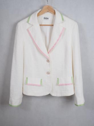 Kvalitné biele sako biba, 40