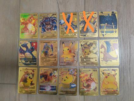 Kovové pokémon karty, 
