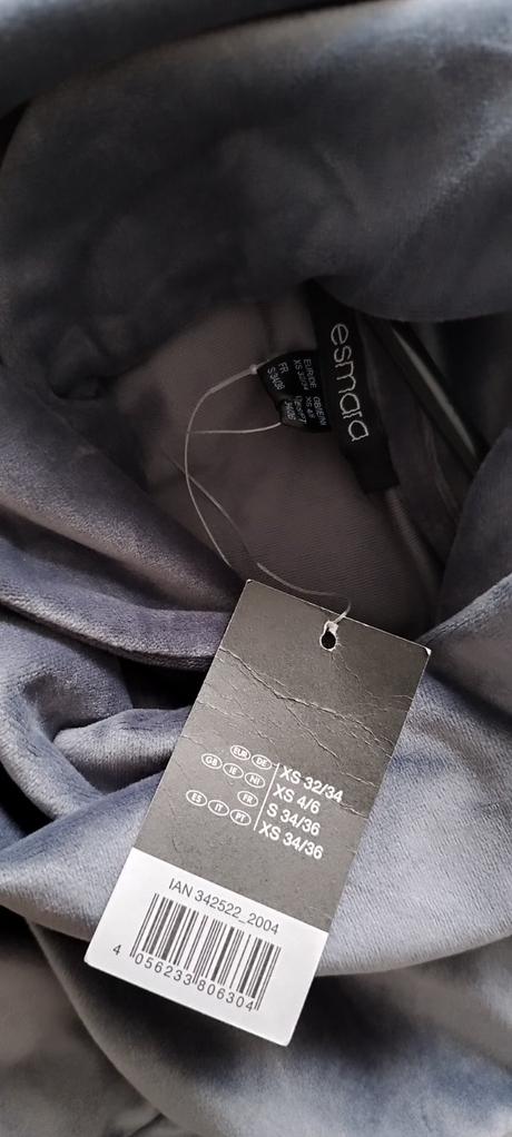 Velurova tepláková mikina/ šaty esmara, esmara,xs