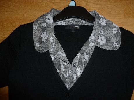 Kvetinová blúzka+ bolerko oblečené raz, next,38