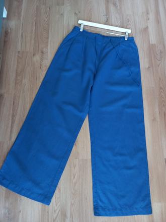 Modré linen blend nohavice reserved 40/l, reserved,l