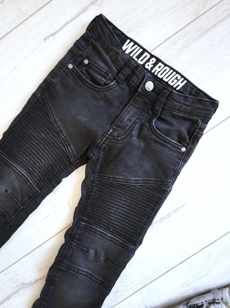 2x biker jeansy 116/122, dopodopo,116