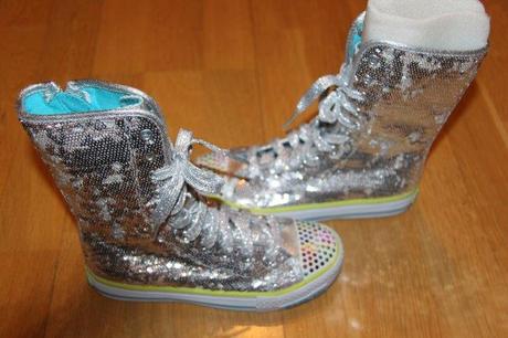 Strieborné flitrové tenisky, 32