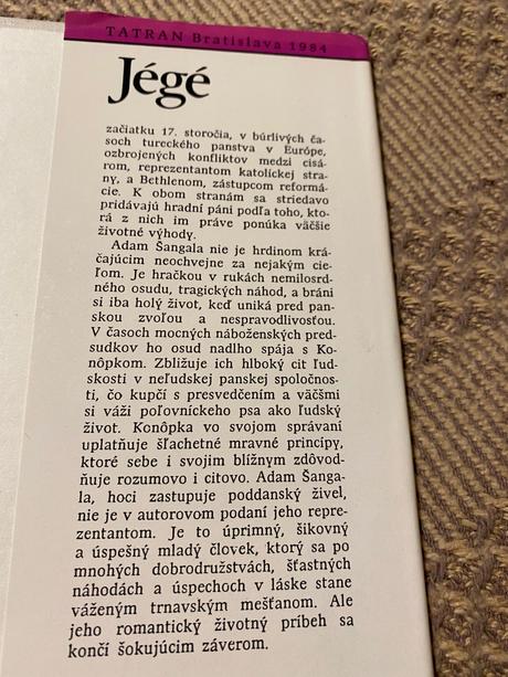 Jégé adam šangala 1984 retro stará kniha, 