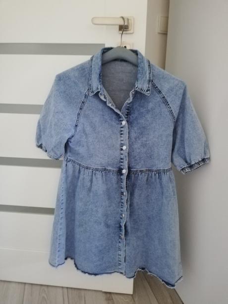 Dámske  riflove šaty, fishbone,s