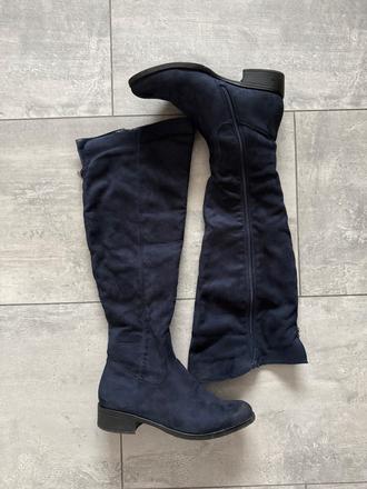 Semišové vysoké čižmy, 38