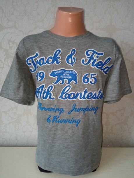 Chlapčenské melírované tričko s nápismi, track&field,128
