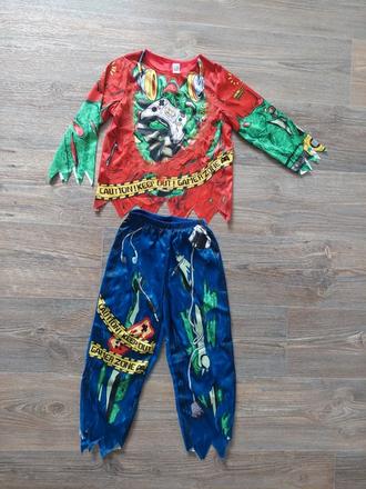 Zombie hráč karnevalový kostým veľ.116, 