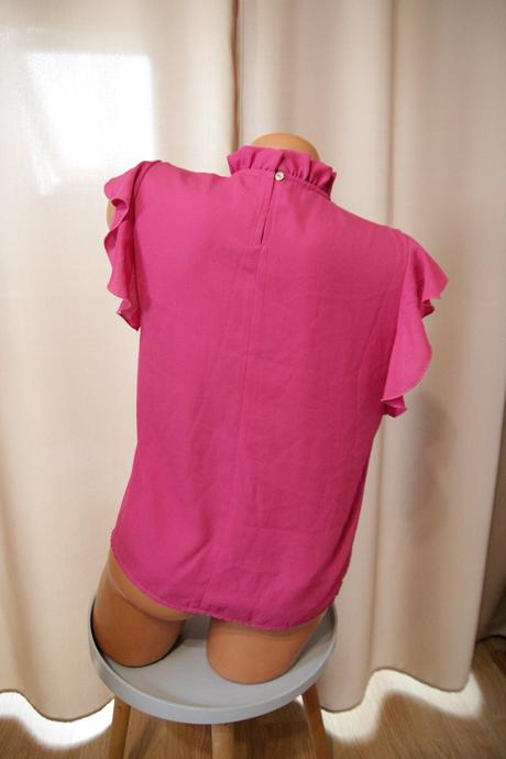 Ružová blúzka s volánikom, s, s