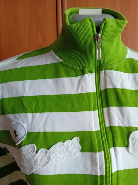 Mikina zeleny pasik, s