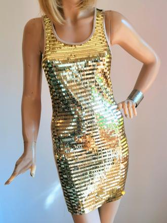 Phard - zlaté sexi šaty, xs