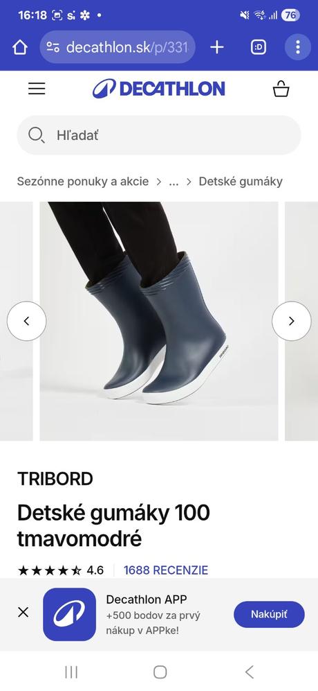 Gumáky, decathlon,31