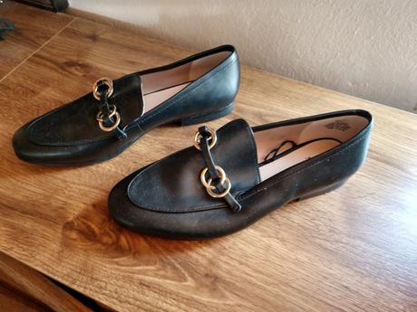 Topanky z pravej koze zn.h&m,trikrat pouzite, h&m,39