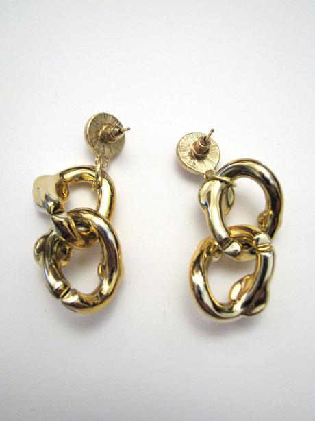 Perleťovo - zlaté náušnice, 