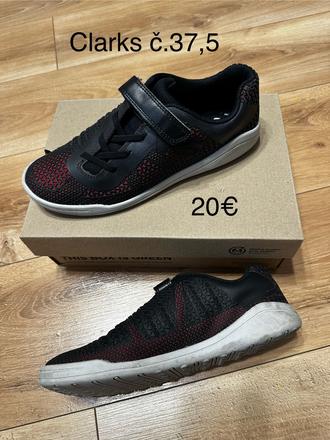 Chlapčenská obuv clarks č.37,5, clarks,37