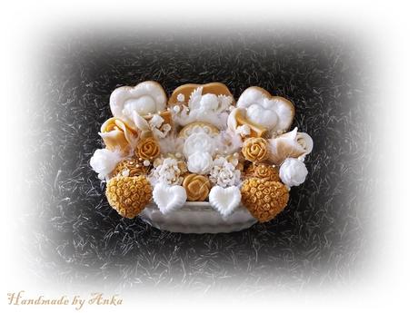 Mydlové kytice- ručná výroba, 