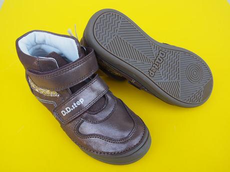 Detské kožené topánky ddstep a078 bronze, d.d.step,32 - 37