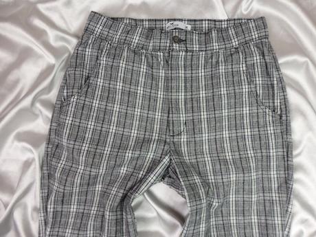 Luxusné káro nohavice s  crop topom, hollister,40