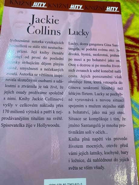 Krásna romantická knižka lucky jackie collins,