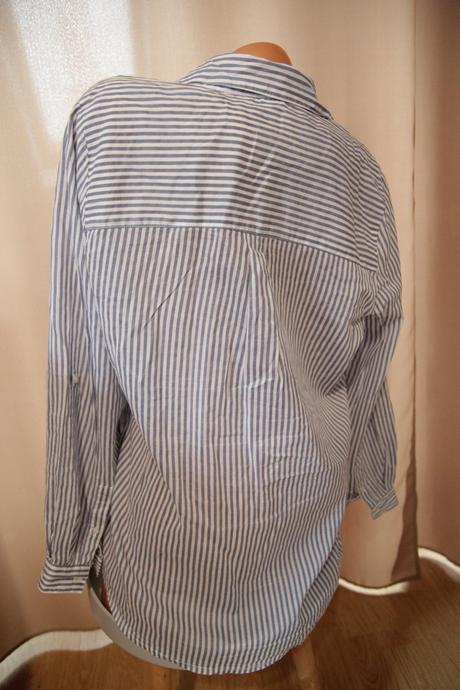 Bavlnená modro biela košeľa, l/xl, l
