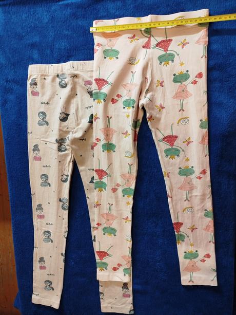 Tenké legíny so žabkami + béžové darujem, pepco,128