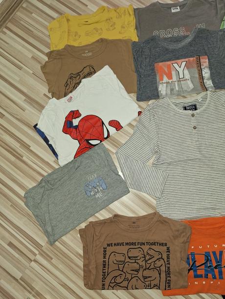 Tričko dlhý rukáv 19ks, 122–134