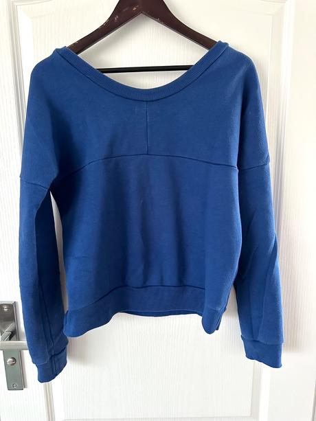 Modrá mikina adidas s červeným logom, adidas,s