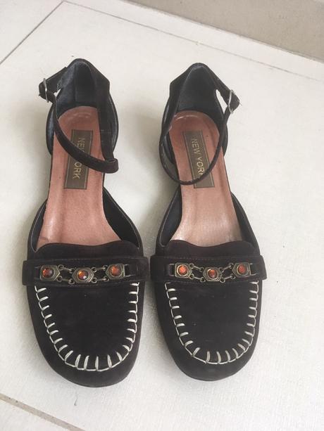 Hnedé balerínky-sandále veľ.37, 37