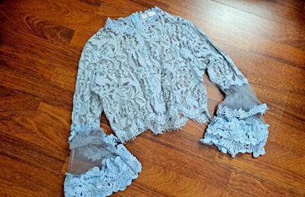 Crop čipková blúzka, m