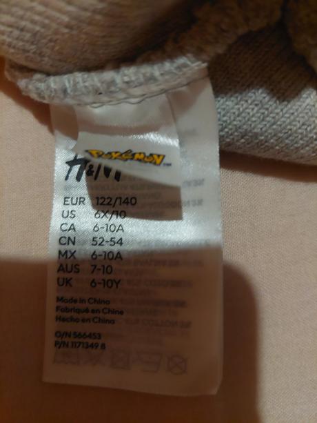 Pikacu ciapka siva, zimna, h&m,122