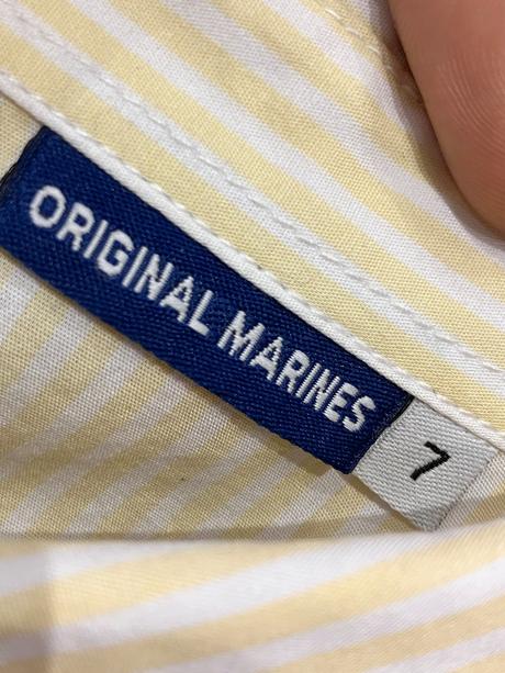 Dievčenská pásikavá košeľa s volánom (7 r.), original marines,122