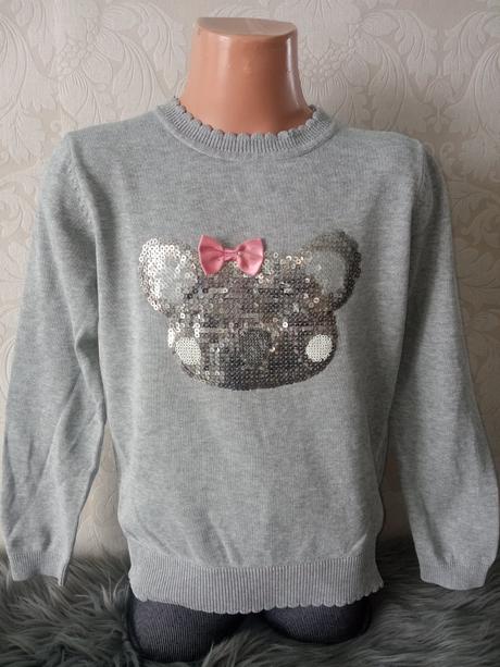 Dievčenský melírovaný sveter s flitrami, 116