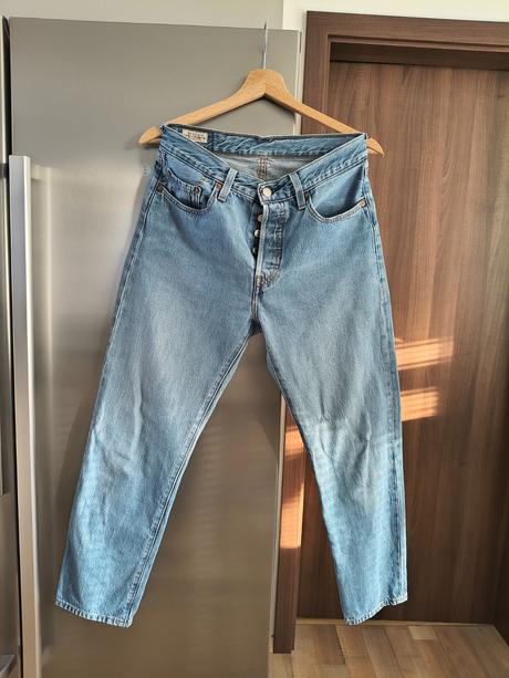 Levis 501 rovné štýlové rifle s vysokým pásom s-m, levis,m