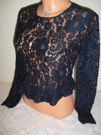 Zara krajkovany topik s volanikmi, zara,xs