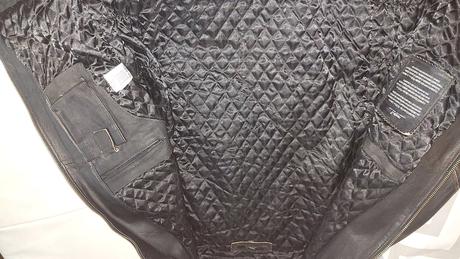 Kožená podšitá bunda, l