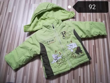Zelená vetrovka na zimu veľ. 92, baby,92