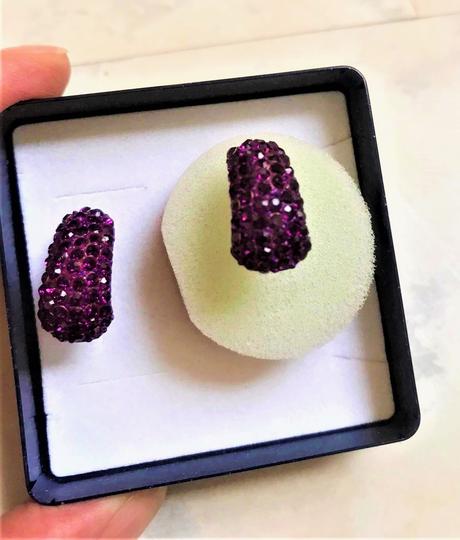 Štrasové náušnice/gondolky, 