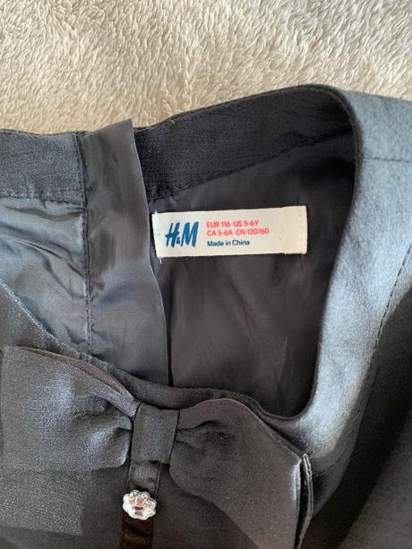 H&m cierne jemne lesklé šaty vel. 5-6, h&m,116