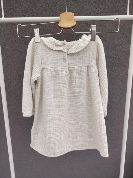 Béžové mušelínové šaty, lupilu,86